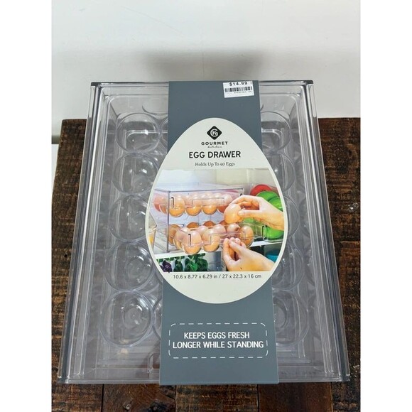 Other - New Egg Storage Drawer 40 Eggs Plastic Clear